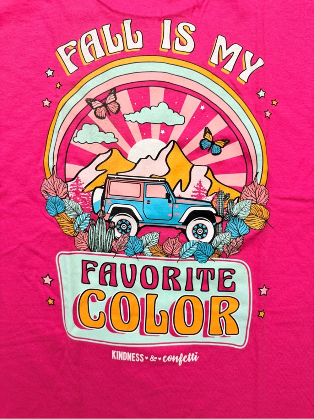 ⚡️ Sale NEW "Fall is my Favorite Color" SOLID PINK Short Sleeve Tee T-Shirt